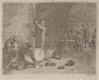 KG 07693
<br/>
Wachtlokaal met dobbelende soldaten
<br/>
<em>Spruyt, Philippe Lambert Joseph (1727-1801)</em>